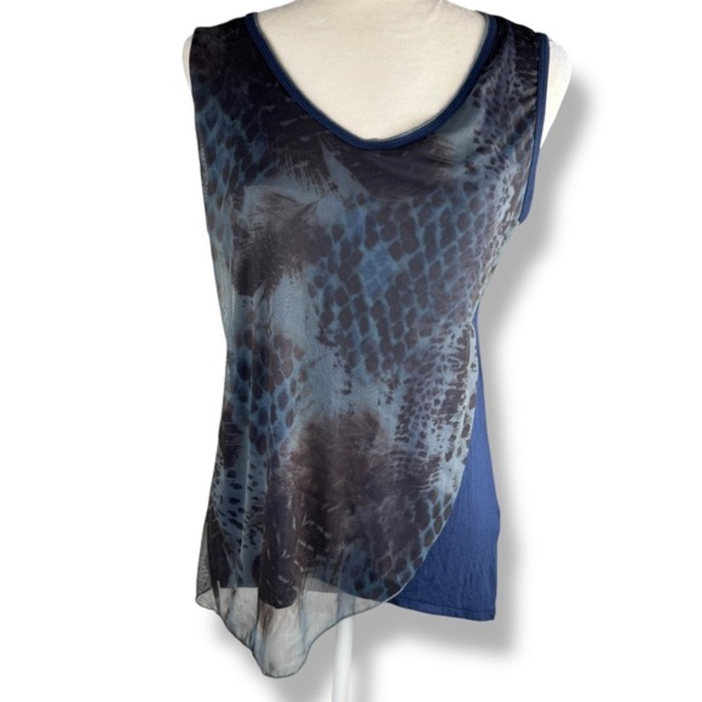 Vanilla Sugar Womens Tank Top Size Large Y2K Asymmetrical Grunge Sheer Edgy